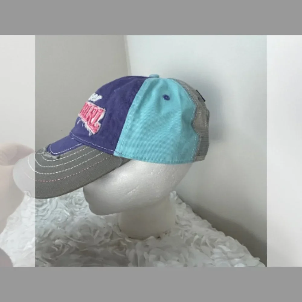 Lakegirl Ballcap Blue/White/Gray/Pink 